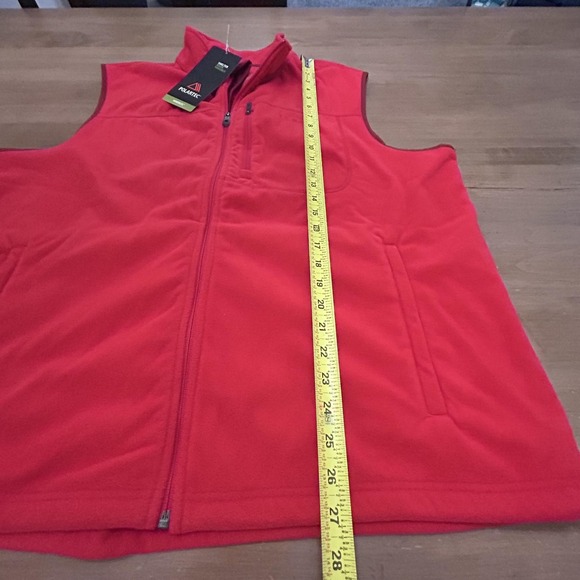 L.L.Bean Fleece Vest Mens 2XL Red Polartec Full Zip Zip Pockets Embroidered Logo - Picture 2 of 6